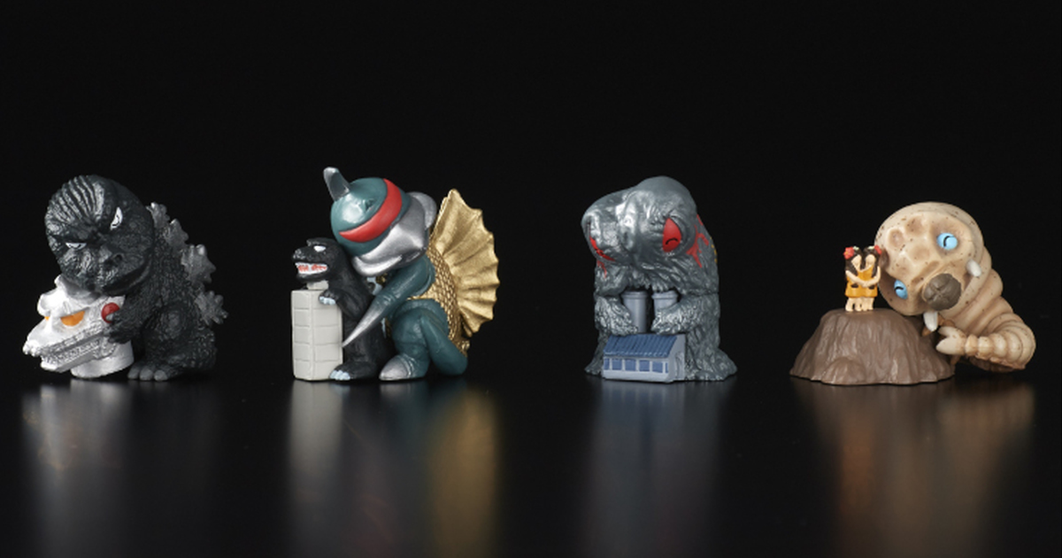 T-ARTSのカプセルトイ「むぎゅっと！ゴジラ」が2026年11月発売！メカゴジラの頭を抱くゴジラなど全4種