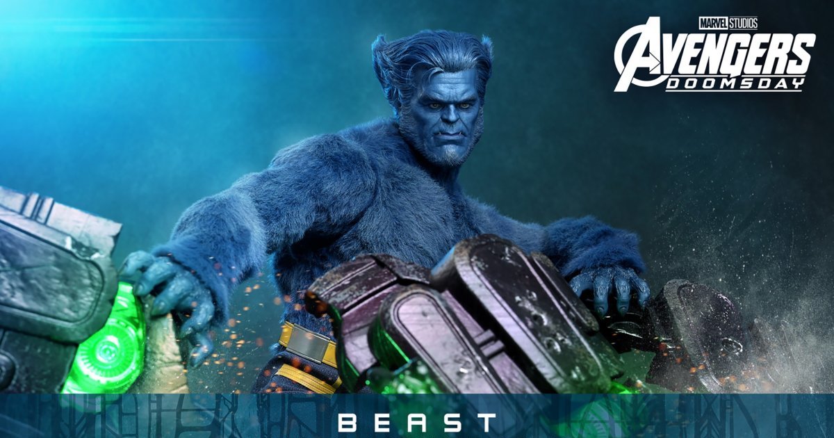 Hot Toys「《復仇者聯盟：末日崛起》野獸 豪華版」1/6 比例收藏級可動人偶，收錄戰損哨兵場景地台！