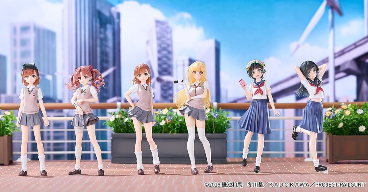 GOOD SMILE COMPANY CHILLfigg《科學超電磁砲T》，制服造型的六位人氣女角角色模型化！