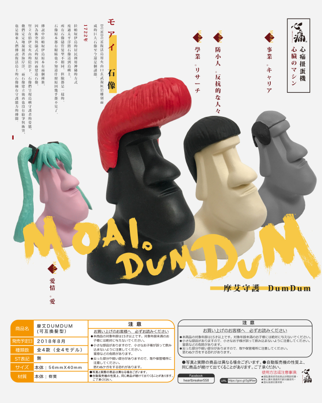 台灣設計扭蛋『神秘的摩艾石像』