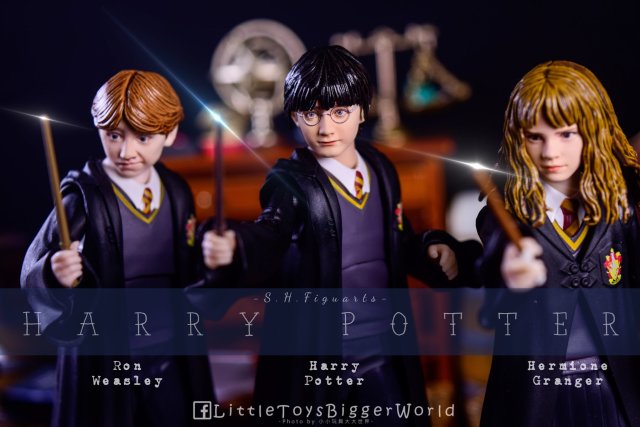 【小小玩具大大世界。投稿】 SHF Harry Potter, Ron Weasley, Hermione Granger + RE-MENT 古董店黑貓堂