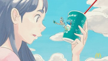 《LISTENERS》插畫師 pomodorosa 為日本麥當勞推出的「森永波子汽水口味 McShake 奶昔」15秒廣告