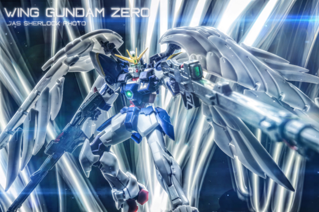 玩具攝影 萬代robot魂wing Gundam Zero 飛翼零式鋼彈用一支手電筒打出盒繪般的光質感 玩具人toy People News
