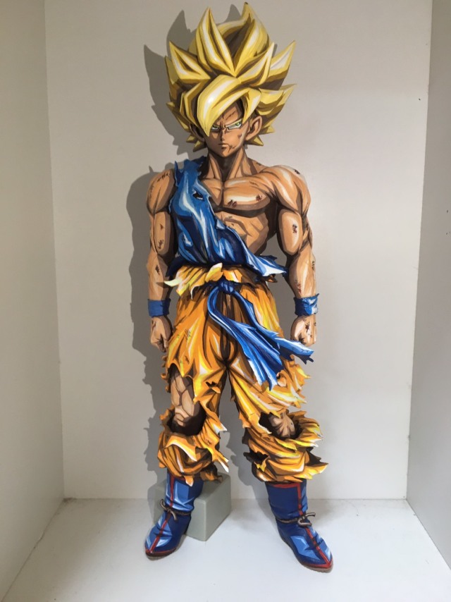 超越3D的2D！超神日本推主分享2D塗裝孫悟空、七龍珠PVC ！令人驚嘆的 2次元漫畫風格！