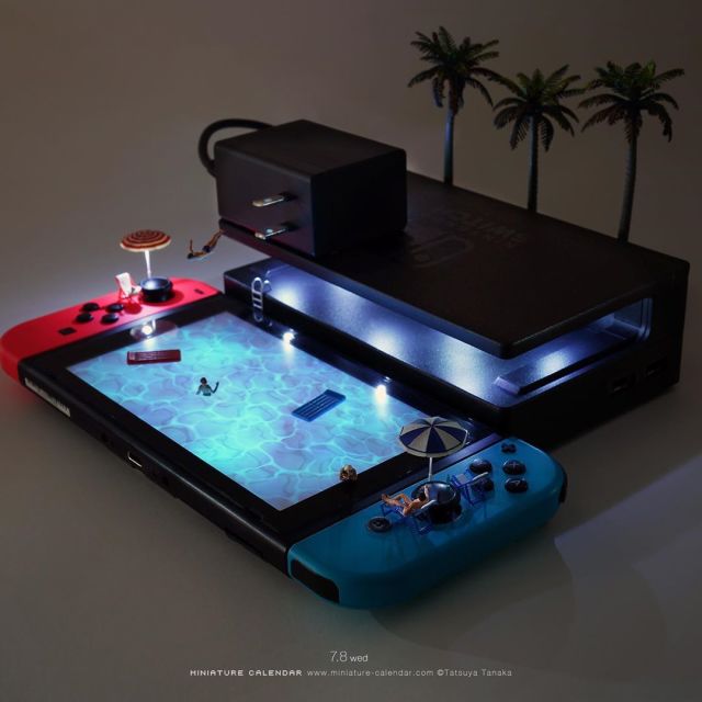 用 Switch 打造出泳池場景？微縮情境大師田中達也在 IG 分享如何製作
