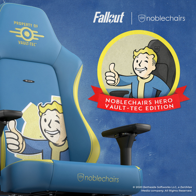 《異塵餘生 Fallout》× noblechairs合作推出「避難所男孩」版本電競椅