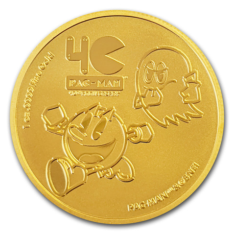 純金打造價位不凡！經典電玩《小精靈》（Pac Man）40周年發售紀念金幣