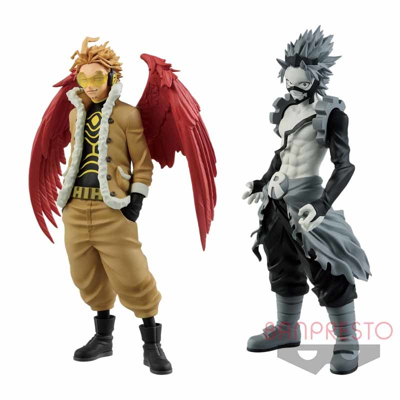BANPRESTO AGE OF HEROES系列《我的英雄學院》霍克斯＆烈怒賴雄斗（黑白版本）