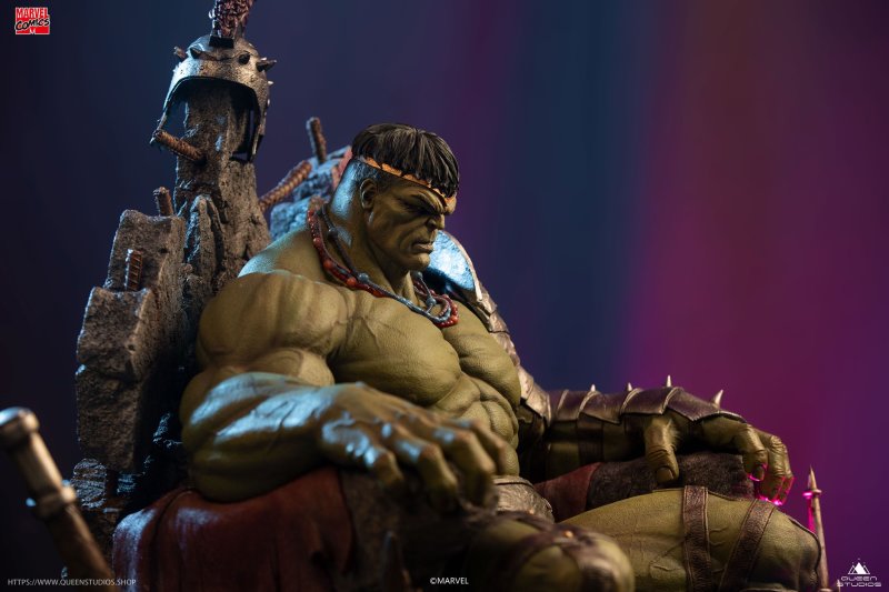 Queen Studios MARVEL Comics【綠殤浩克】Green Scar Hulk 1/4 比例全身雕像 普通版/高級版