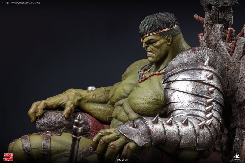 Queen Studios MARVEL Comics【綠殤浩克】Green Scar Hulk 1/4 比例全身雕像 普通版/高級版