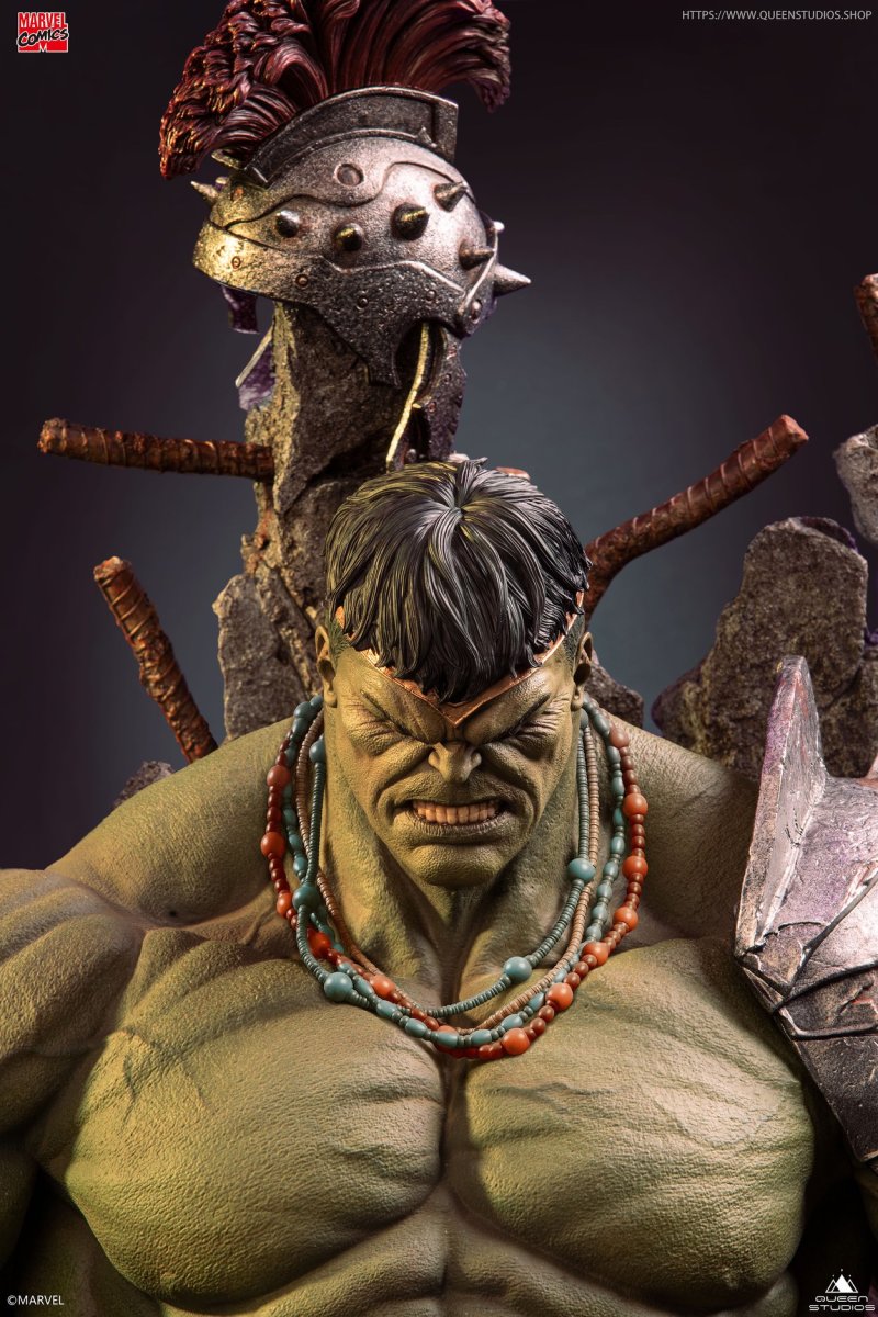 Queen Studios MARVEL Comics【綠殤浩克】Green Scar Hulk 1/4 比例全身雕像 普通版/高級版