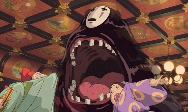 衝擊場面！ENSKY《神隱少女》搖搖晃晃平衡遊戲「大爆食無臉男」大魚大肉通通吃下肚