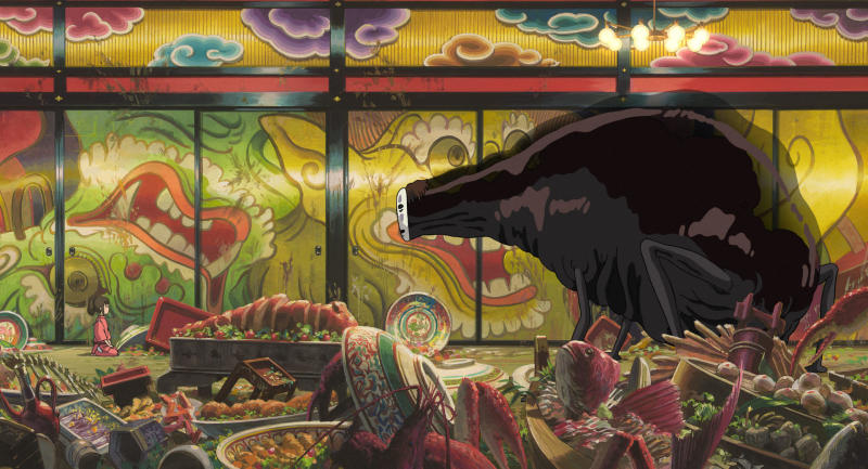 衝擊場面！ENSKY《神隱少女》搖搖晃晃平衡遊戲「大爆食無臉男」大魚大肉通通吃下肚