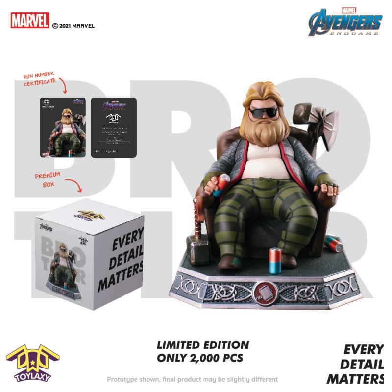 Toylaxy《復仇者聯盟：終局之戰》肥宅索爾（Bro Thor）PVC 塗裝完成品 與沙發融為一體的雷神！