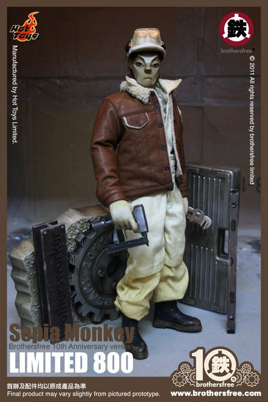 鐵人兄弟新作！特別限定版：Brothersfree x Hot Toys: Sepia Monkey (Brothersfree 10th Version)