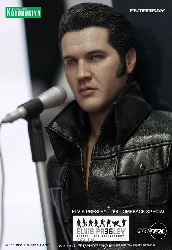 Enterbay × 壽屋 “King of Rock ’n’ Roll - 貓王 Elvis Presley ” ’68 COMEBACK SPECIAL  1/6限量版可動人偶