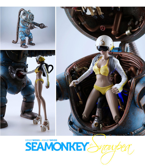 threeA - Kenny wong × Ashley wood 1:12 SEA MONKEY + SNOWPEA | 玩具 