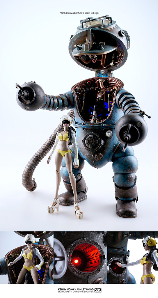 threeA - Kenny wong × Ashley wood 1:12 SEA MONKEY + SNOWPEA | 玩具