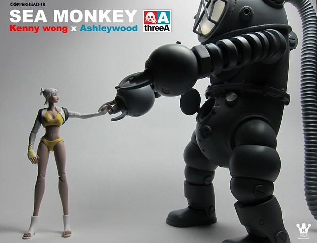 threeA - Kenny wong × Ashley wood 1:12 SEA MONKEY + SNOWPEA | 玩具