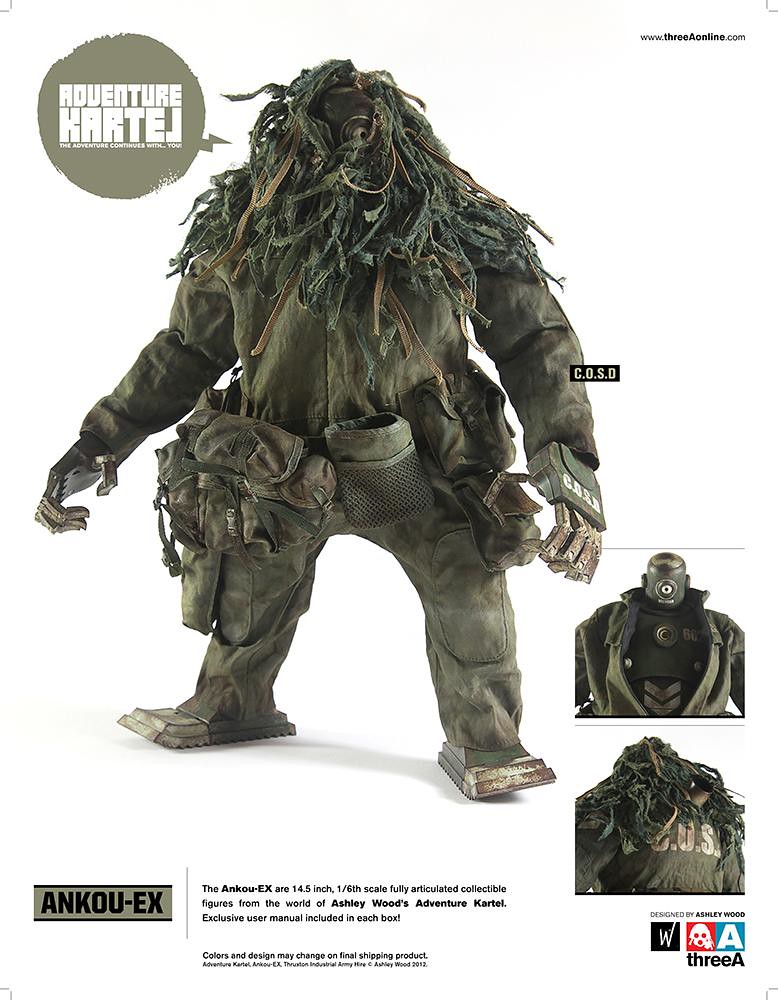 その他 threeA ADVENTURE KARTEL ANKOU-EX 3A Toys – Action Portable Ankou-Ex Fat Drown