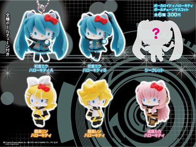 ♯Iym27GZ初音ミクボーカロイド×Hello Kittyマスコットフル6種 ♯Iym27GZ初音ミクボーカロイド×Hello Kittyマスコットフル6種