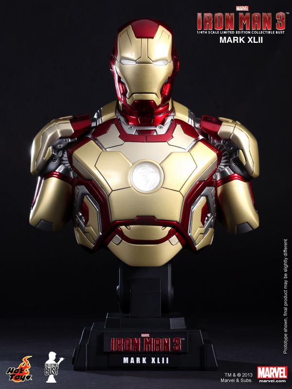 Hot Toys - 鋼鐵人3 ：1/4 鋼鐵人馬克42 胸像