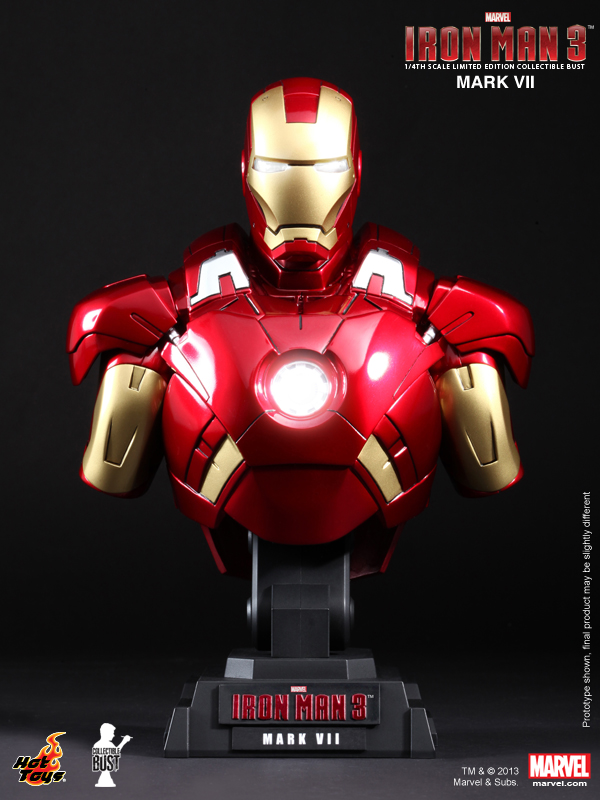 Hot Toys – 鋼鐵人3 ：1/4 鋼鐵人馬克7 胸像