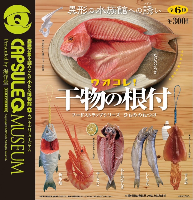 海洋堂 膠囊Q博物館 干物の根付