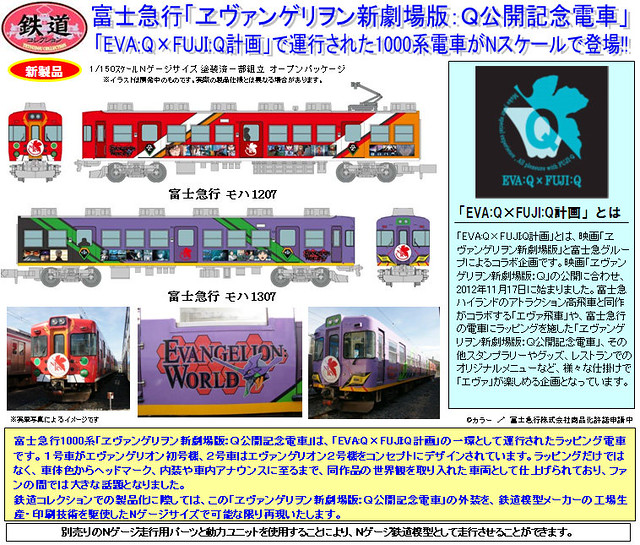 新世紀福音戰士劇場版： Q X 富士急行1000系公開記念電車鐵道模型