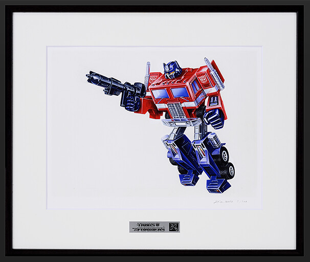 TakaraTomy 變形金剛30年紀念 1985 年「總司令柯博文」包裝插畫複製品