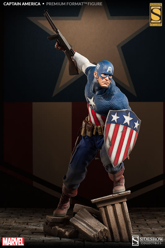 Sideshow - 美國隊長 Allied Charge on Hydra Premium Format 雕像