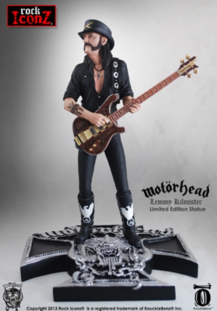 KnuckleBonz – Lemmy Kilmister 機車頭樂團 靈魂主唱 9 吋 全身雕像