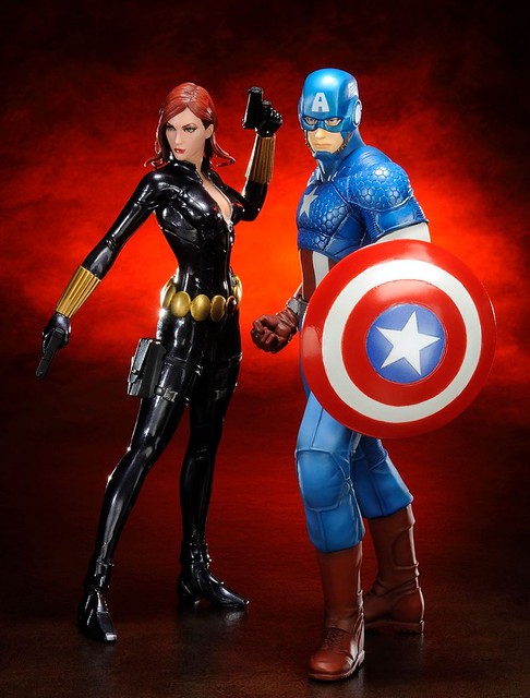 壽屋 – MARVEL NOW! ARTFX+ Statue 復仇者聯盟 美國隊長 黑寡婦 1/10 雕像作品