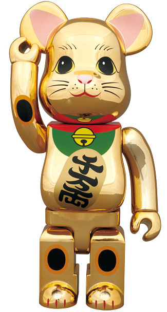 MEDICOM TOY - BE@RBRICK 招き猫 金運 金メッキ 弐 400％ & 100%の+