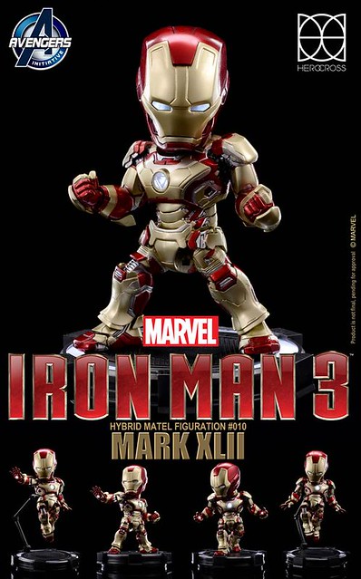 HEROCROSS  Hybrid Metal Figuration #010 IRON MAN 3 – Iron Man Mark 42