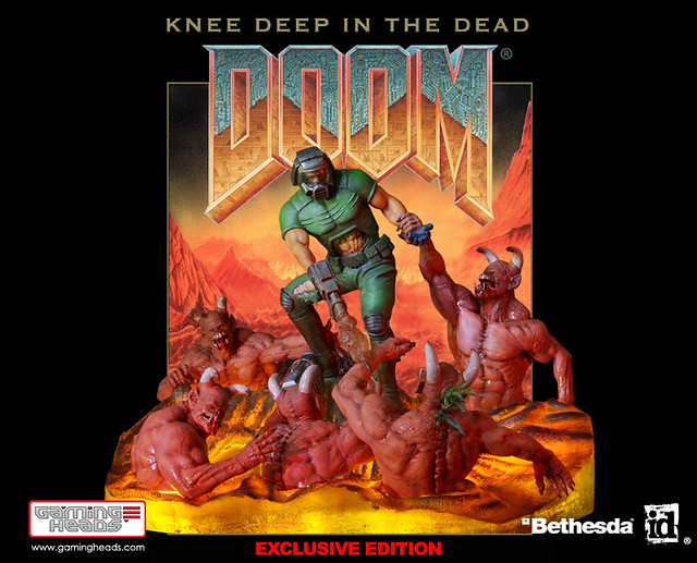 電玩迷必備的不朽傑作！『DOOM 毀滅戰士』封面立體雕像！！！