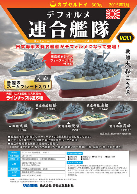 AOSHIMA  蛋型聯合艦隊 Vol.1 轉蛋