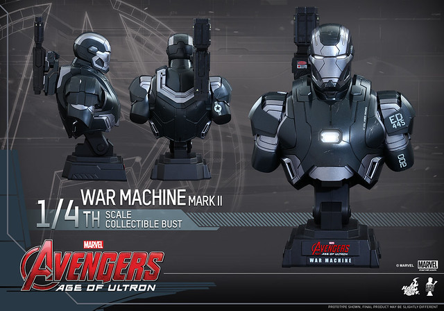 Hot Toys – HTB29 & HTB31  – 復仇者聯盟2：奧創紀元【戰爭機器馬克2】1/4 1/6 比例半身胸像