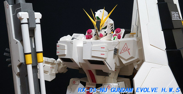 玩具人小鬼隊長投稿】RX-93-NU GUNDAM EVOLVE H.W.S紙模型製作分享 