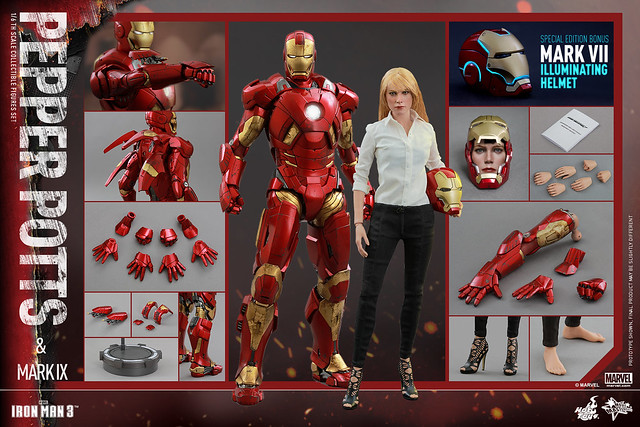 Hot Toys – MMS311 – 《鋼鐵人3》1/6 比例 小辣椒 & 鋼鐵人馬克9 套裝組合