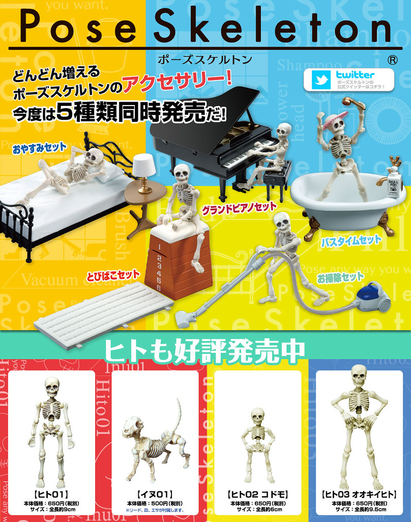 RE-MENT【療癒骷髏人】Pose Skeleton 系列 第三彈