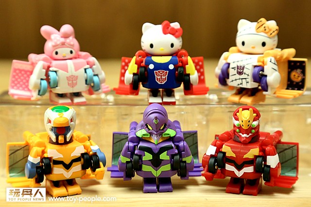 Q-Transformers【日版聯名收藏系列】凱蒂貓 vs. 新世紀福音戰士 大亂鬥！！