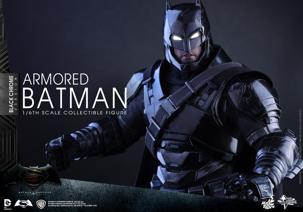 Hot Toys × :CHOCOOLATE – MMS356 – 蝙蝠俠對超人：正義曙光【重裝蝙蝠俠。黑電鍍特別版】1/6 比例 Armored Batman Black Chrome Version