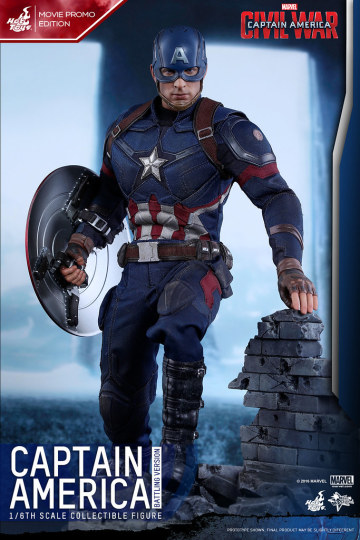Hot Toys – MMS360 – 美國隊長3：英雄內戰【美國隊長戰鬥版】Captain America 1/6 比例人偶作品