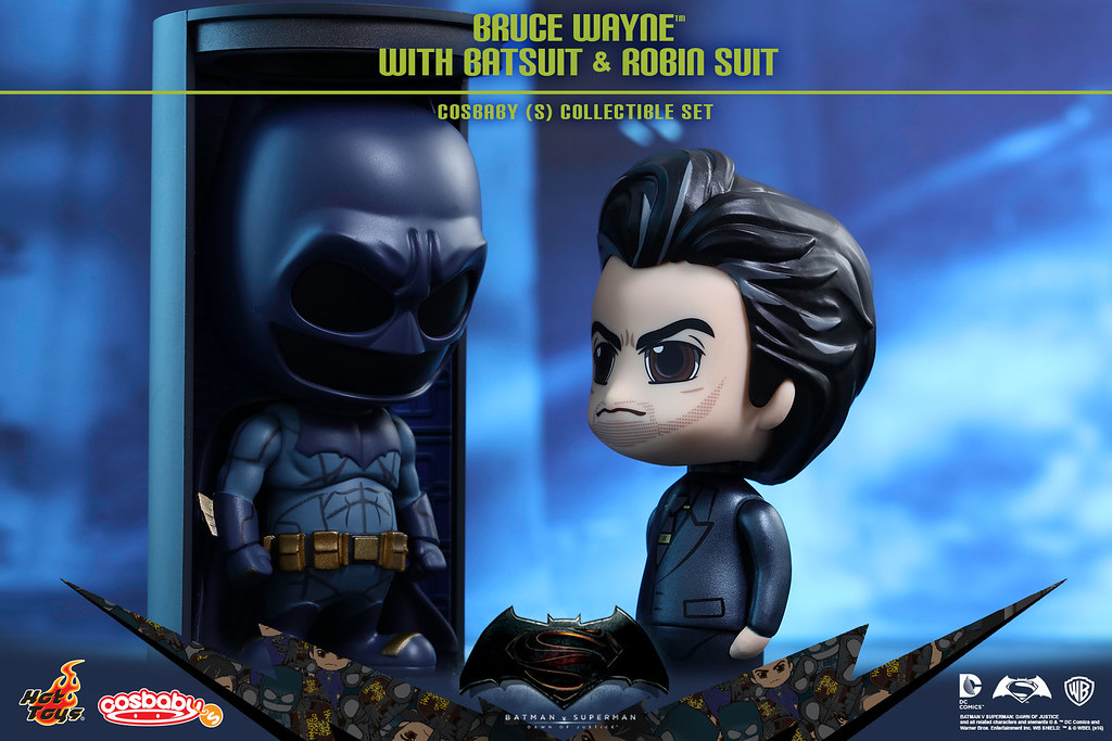 Hot Toys【布魯斯．韋恩、蝙蝠俠、羅賓戰衣豪華組合包】Cosbaby 系列
