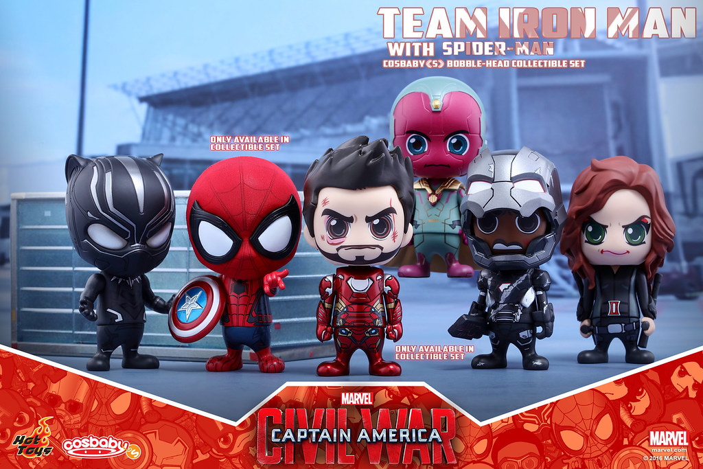 Hot Toys – 美國隊長3：英雄內戰 –【鋼鐵人陣營】Team Iron Man with Spider-Man Cosbaby