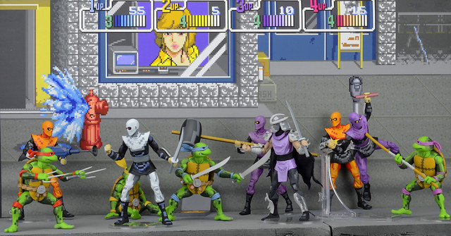 SDCC 限定！NECA 大型電玩版「忍者龜」&「腳族忍者」組合包 TMNT Arcade Turtles and Foot Clan Box Sets