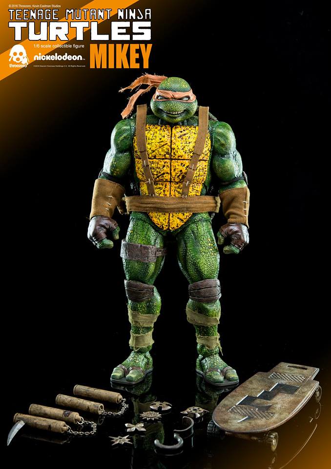 threezero × Kevin Eastman【全新忍者龜：米奇】Mikey 1/6 比例人偶作品