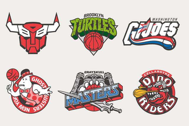 NBA 與經典動畫混搭，打造出夢幻隊伍LOGO！NBA X TOONS mashup～