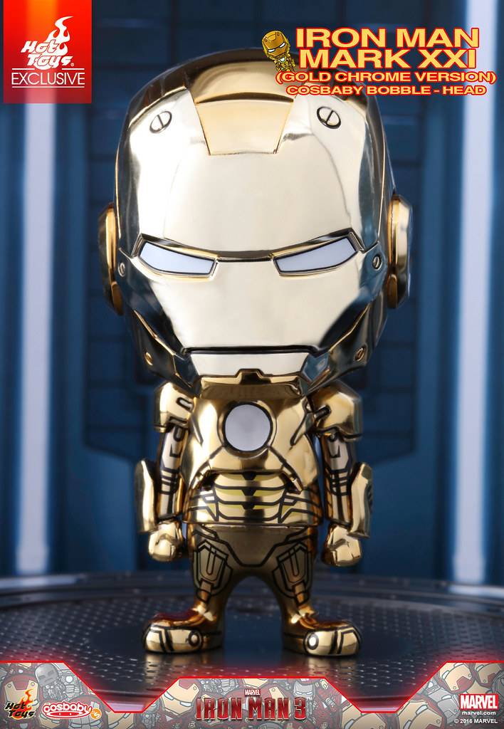 Hot Toys – COSB284 –《鋼鐵人3》鋼鐵人馬克21 Cosbaby 搖頭娃娃(金色電鍍版) Iron Man Mark XXI (Gold Chrome Version) Cosbaby